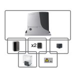 Kit bidirezionale per l'automazione di cancelli scorrevoli fino a 1000 kg, 24 Vdc, centrale integrata