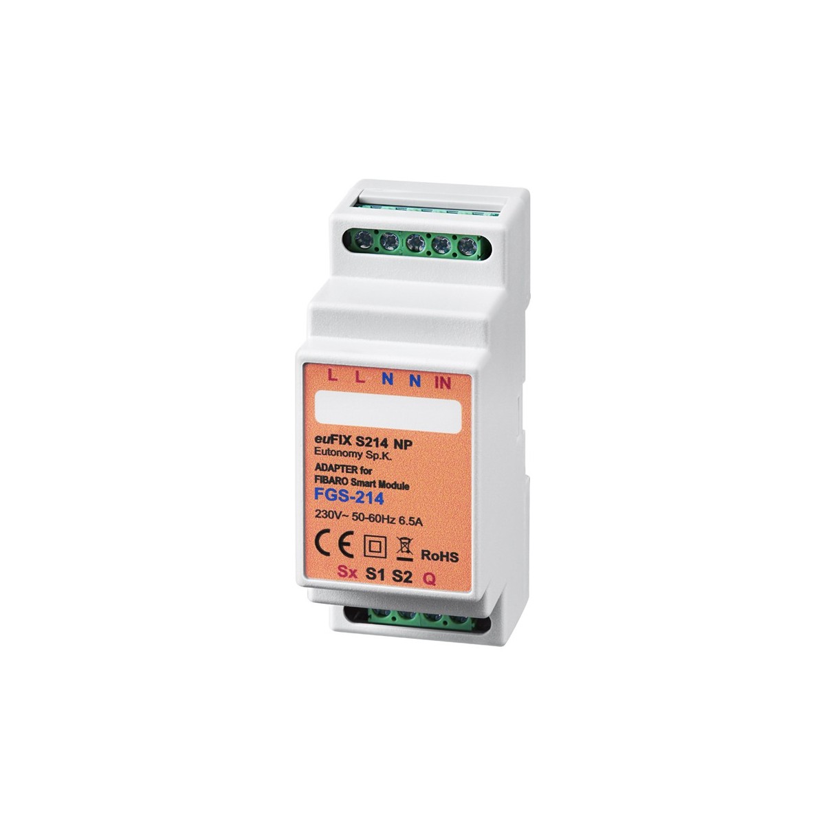 S214NP-euFIX S214NP euFIX - DIN adapter for Single Smart Module - immagine 1