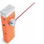 Irreversibile 230 Vac, motore 24 Vdc, con piastra di fondazione, per aste fino a 4 m, con contenitore in acciaio inox