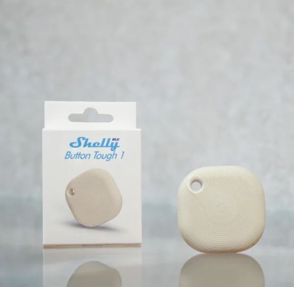 SH-BBT1W Shelly BLU Button Tough 1 Ivory - Pulsante Smart Bluetooth IP54 Bianco. Colore bianco - immagine 1