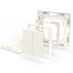 Shelly BLU Wall Switch 4 (+Legrand adapter) - Pulsante a muro Bluetooh 4 tasti. Colore bianco