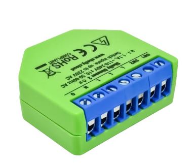 SH-DIMMER2 Shelly Dimmer 2 - Smart Dimmer AC 1 ch. WiFi/BT + PM. Colore verde - immagine 1