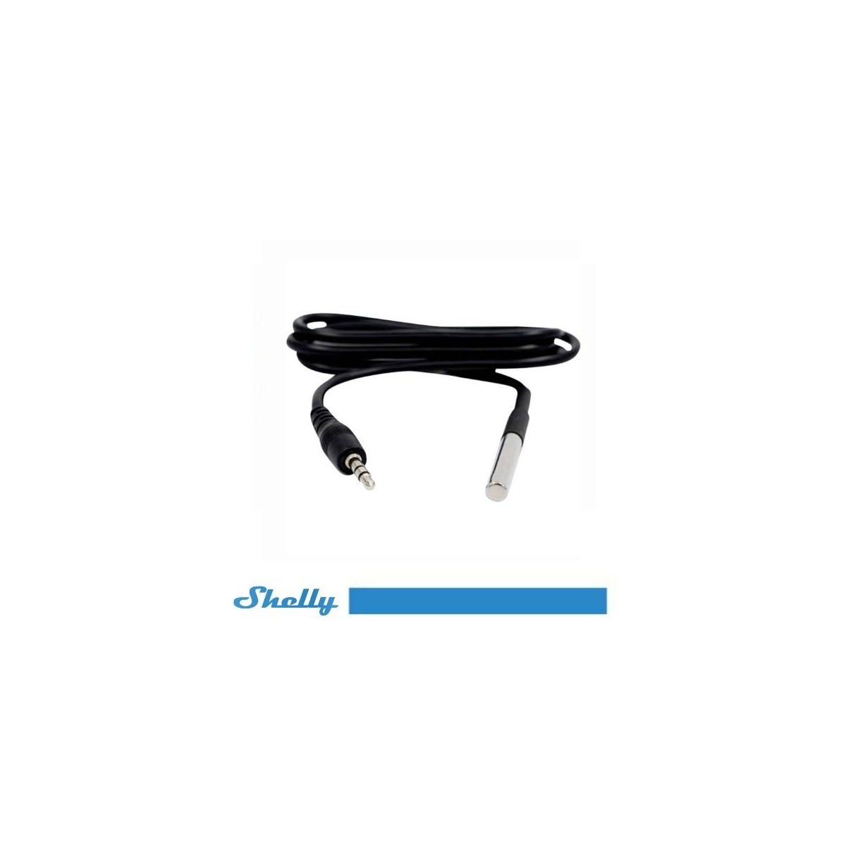 SH-DS18B20 Shelly Sensore Temperatura DS18B20 con Jack da 3,5mm e cavo da 1 m - Compat. The Pill. Colore nero - immagine 1