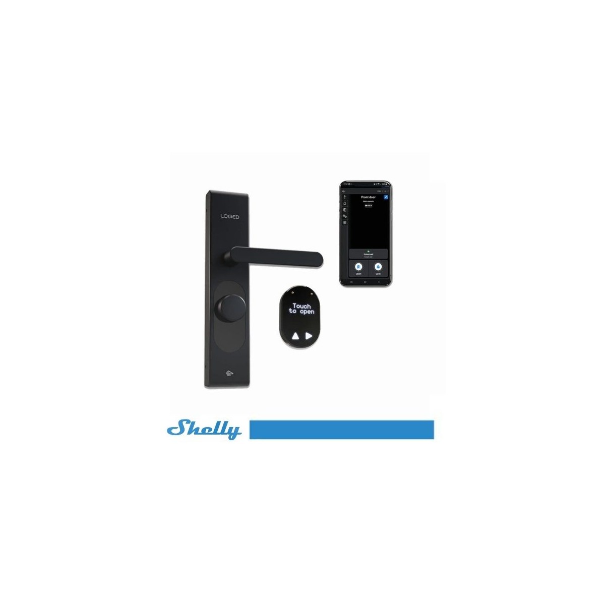 SH-LOQSL Shelly Loqed Smart Lock Black - Serratura Intelligente Touch. Colore nero - immagine 1