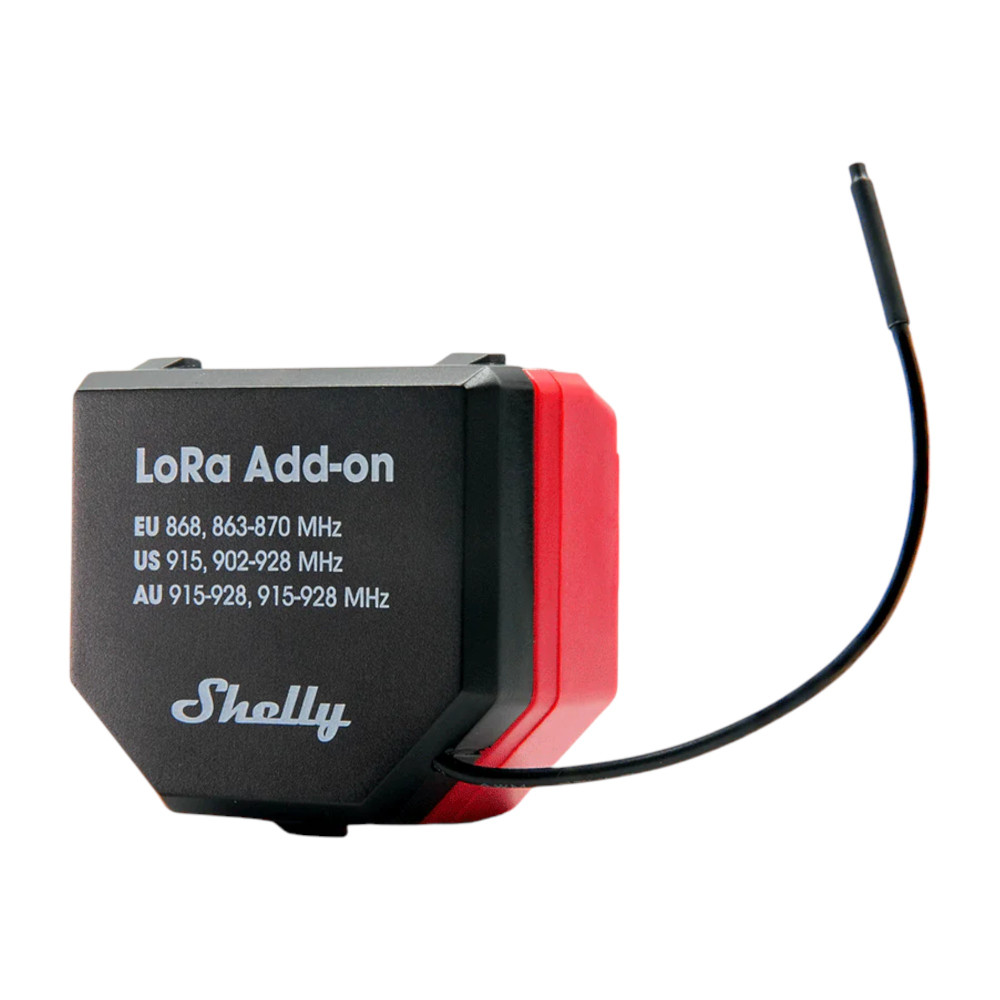 SH-LOR Shelly LoRa Add-on | Modulo Add-on via radio connessione 5KM. Colore nero - immagine 1