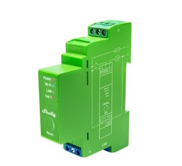 SH-PROD1PM Shelly Pro Dimmer 1PM - IP Smart Dimmer 1ch LAN/WiFi/BT + PM. Colore verde - immagine 1