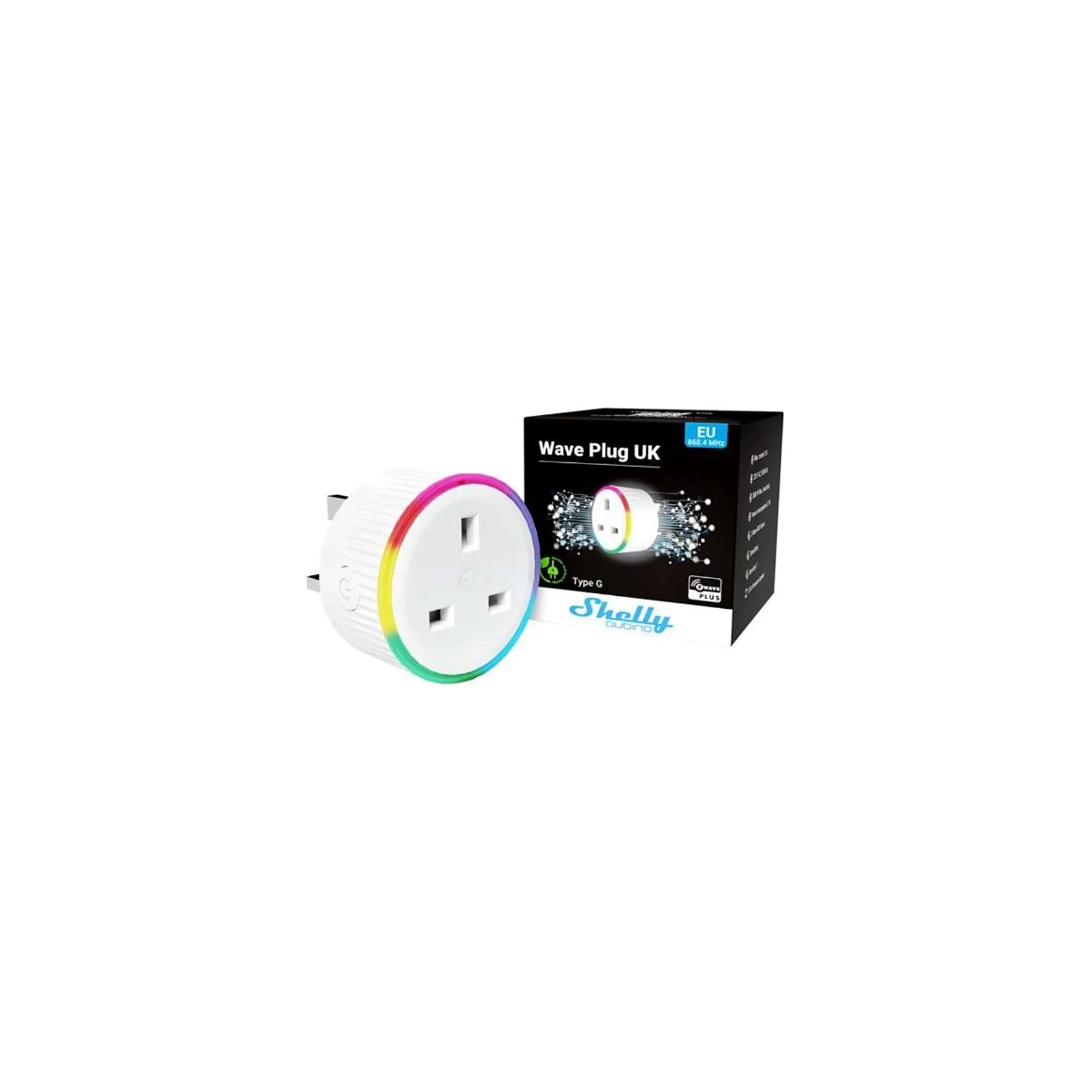 SH-QBWAVPLUGUK Shelly Wave Plug UK - Presa smart, 13A Z-Wave - immagine 1