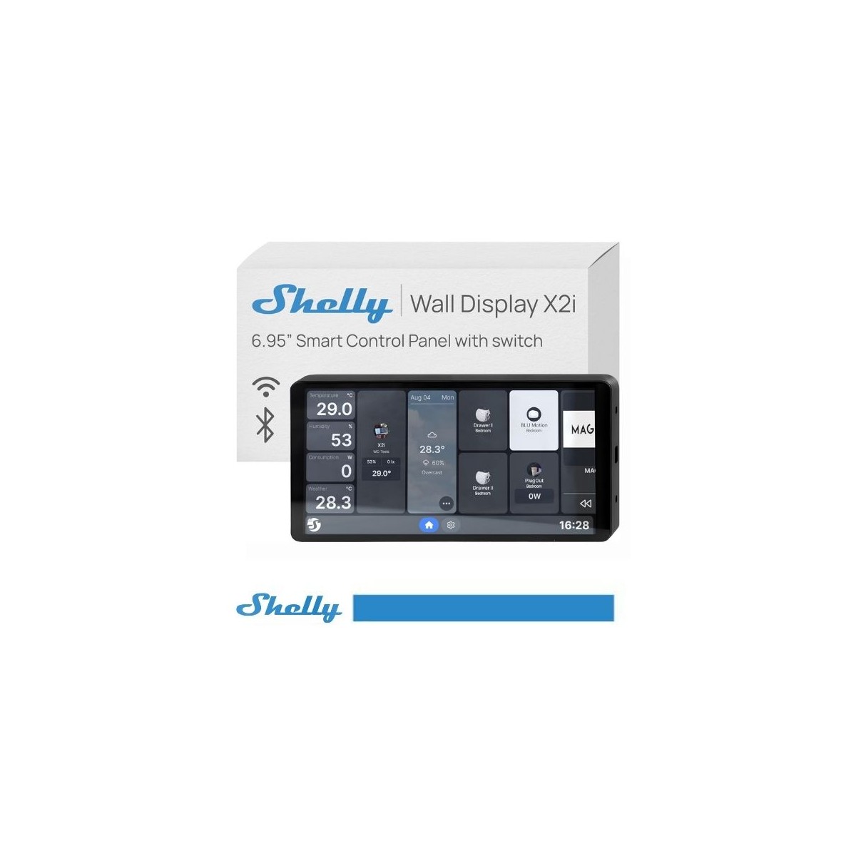 SH-WALLBKITX2I Shelly Wall Display X2i Nero - 6.9". Colore nero - immagine 1