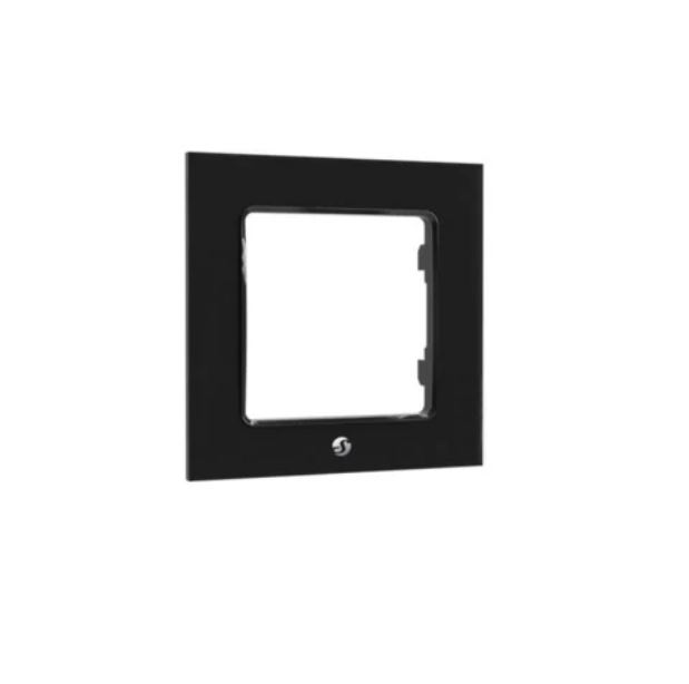 SH-WF1BL Shelly Wall Frame 1 - Placca da parete nera compatibile Legrand. Colore nero - immagine 1