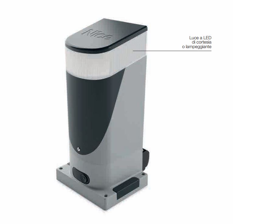 SLH400 Irreversibile, 24 Vdc, con centrale integrata ed encoder assoluto. Luce a led integrata - immagine 1