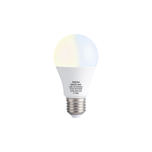 Shelly Duo Bulb E27 Gen3 Wi-Fi/BT - Smart Dimmer, 27A IP20 - confezione da 2 pezzi