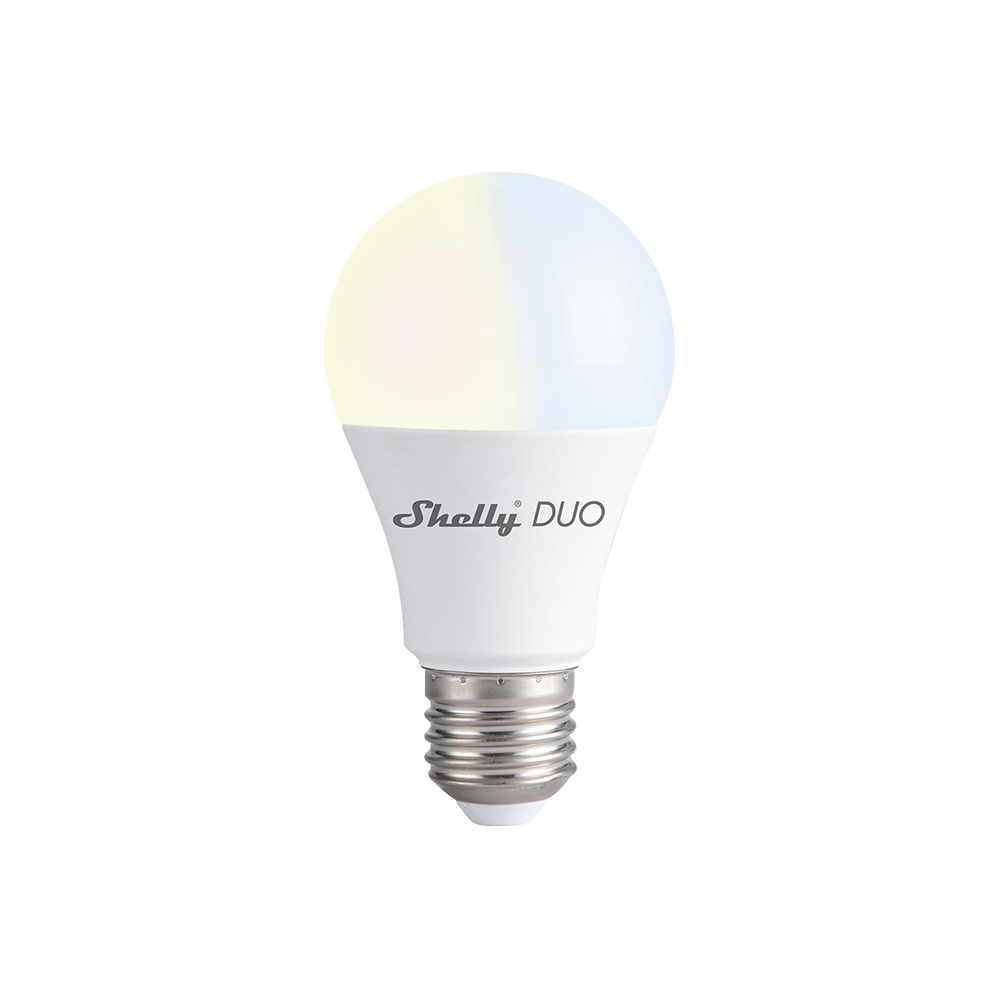 Shelly-Duo-main-image.png Shelly Duo E27 bianco regolabile Wi-Fi - Smart Dimmer, IP20 - immagine 1