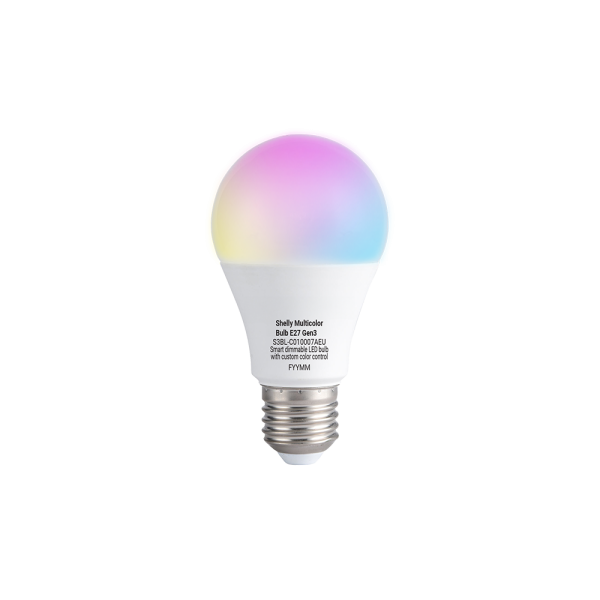 Shelly Multicolor Bulb E27 Gen3 RGBW Wi-Fi/BT - Smart Dimmer, IP20