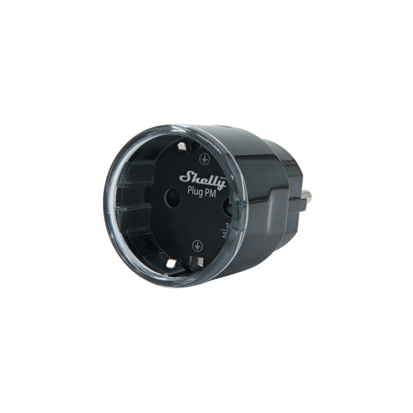 Shelly Plug PM Gen3 Black Wi-Fi/BT + PM - Sensore di distanza, 16A