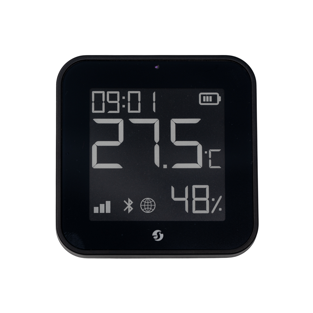 Shelly_BLU_H_T_ZB_Black_main_1.png Shelly BLU H&T Display ZB - Zigbee. Colore nero - immagine 1