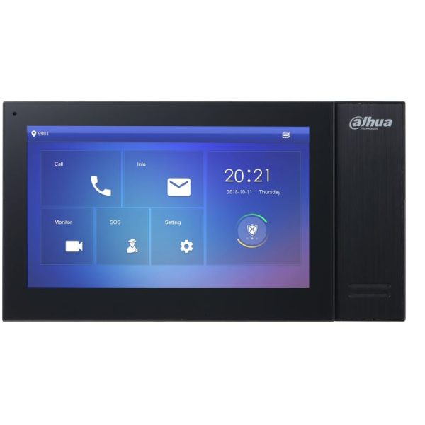 Monitor interno VTH IP 7" nero