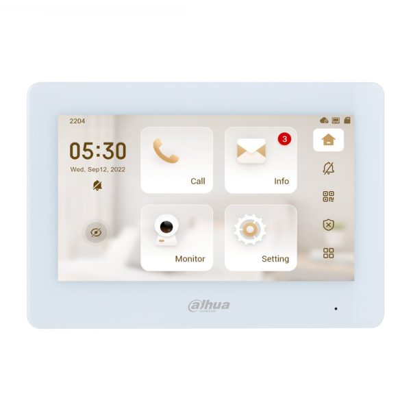 Monitor interno VTH IP/Wi-Fi/bifilare 7" nero