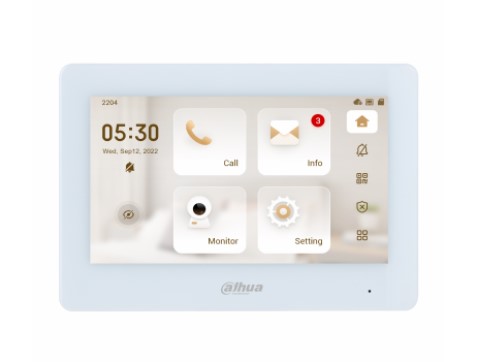 VTH5422HW-W Monitor interno VTH IP/Wi-Fi/bifilare 7" bianco - immagine 1
