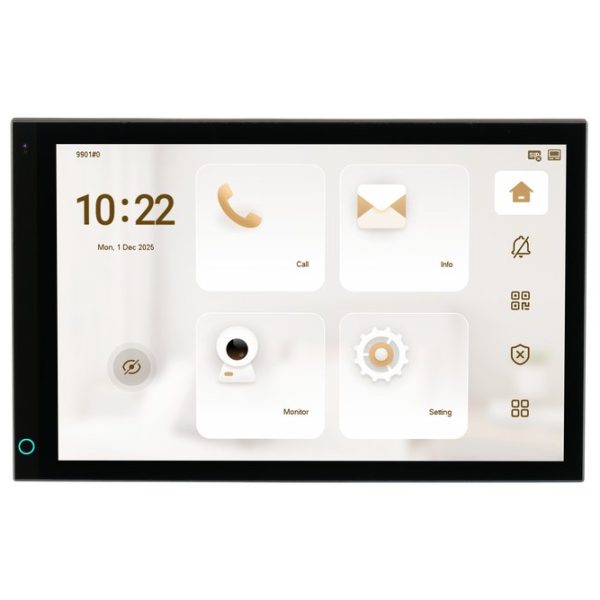 Monitor interno VTH IP/Wi-Fi 10.1" nero