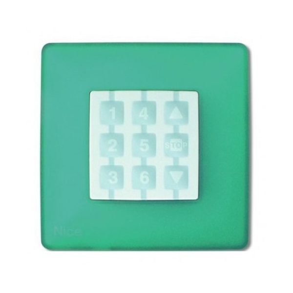 Placca a parete quadrata, verde acqua