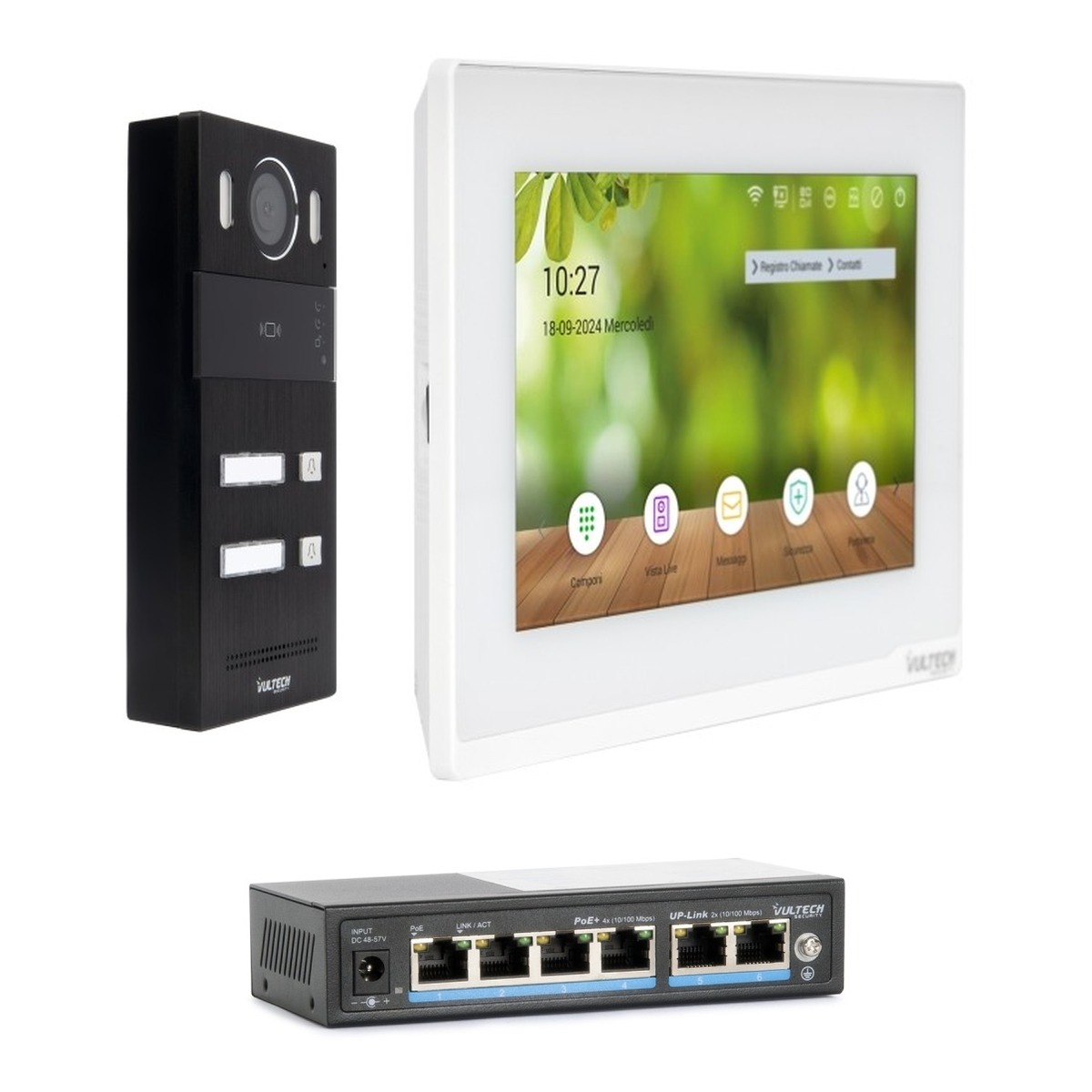 kit-vc-2t-collage Kit videocitofonico IP bifamiliare 2 tasti - immagine 1