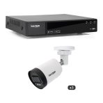 Kit videosorveglianza NVR 8ch + 3 Bullet IP 4MP LITE AI-ISP