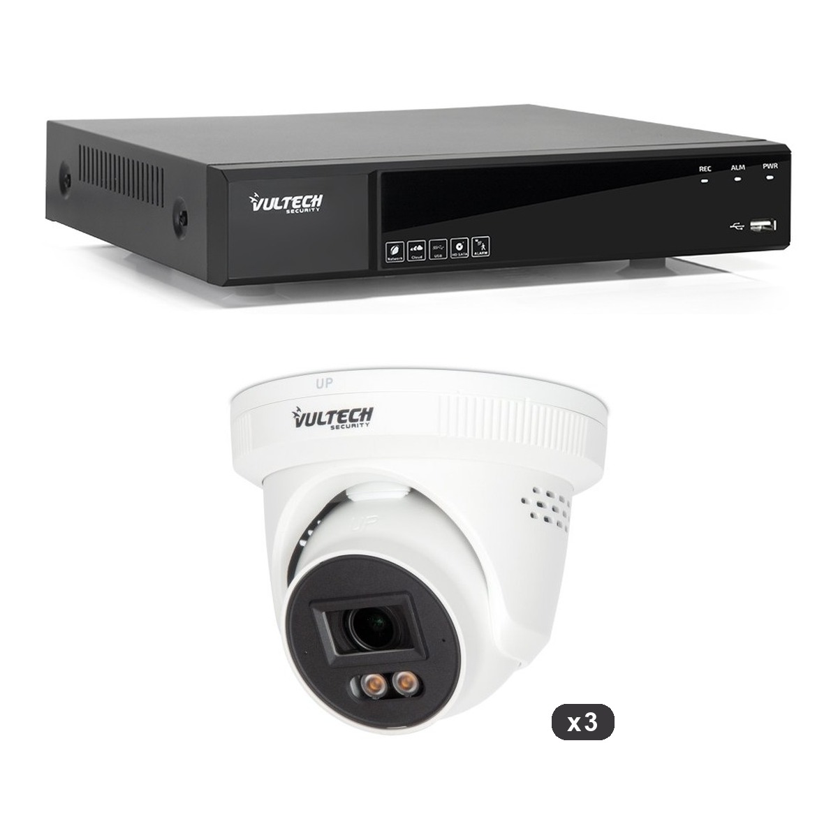 kit-vs-lite-dome-collage Kit videosorveglianza NVR 8ch + 3 Dome IP 4MP LITE AI-ISP - immagine 1