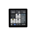 Shelly Wall Display X1i Nero - Pannello touch da parete 720×720 Android 11 con base di alimentazione