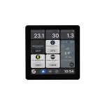 Shelly Wall Display X1i Nero - Pannello touch da parete 720×720 Android 11 con base di alimentazione