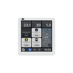 Shelly Wall Display X1i Argento - Pannello touch da parete 720×720 Android 11 con base di alimentazione