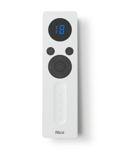 Trasmettitore portatile Domì P18V bidirezionale 18 canali con display e slider, bianco